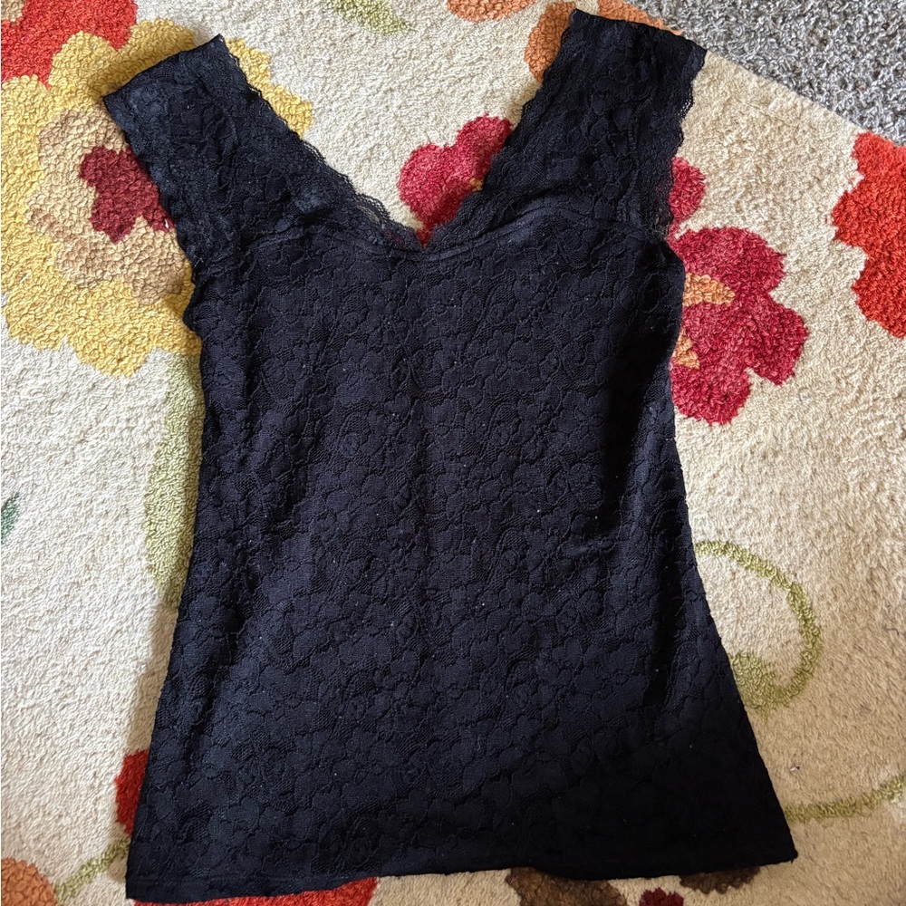 Express Black Lace Sleeveless Top